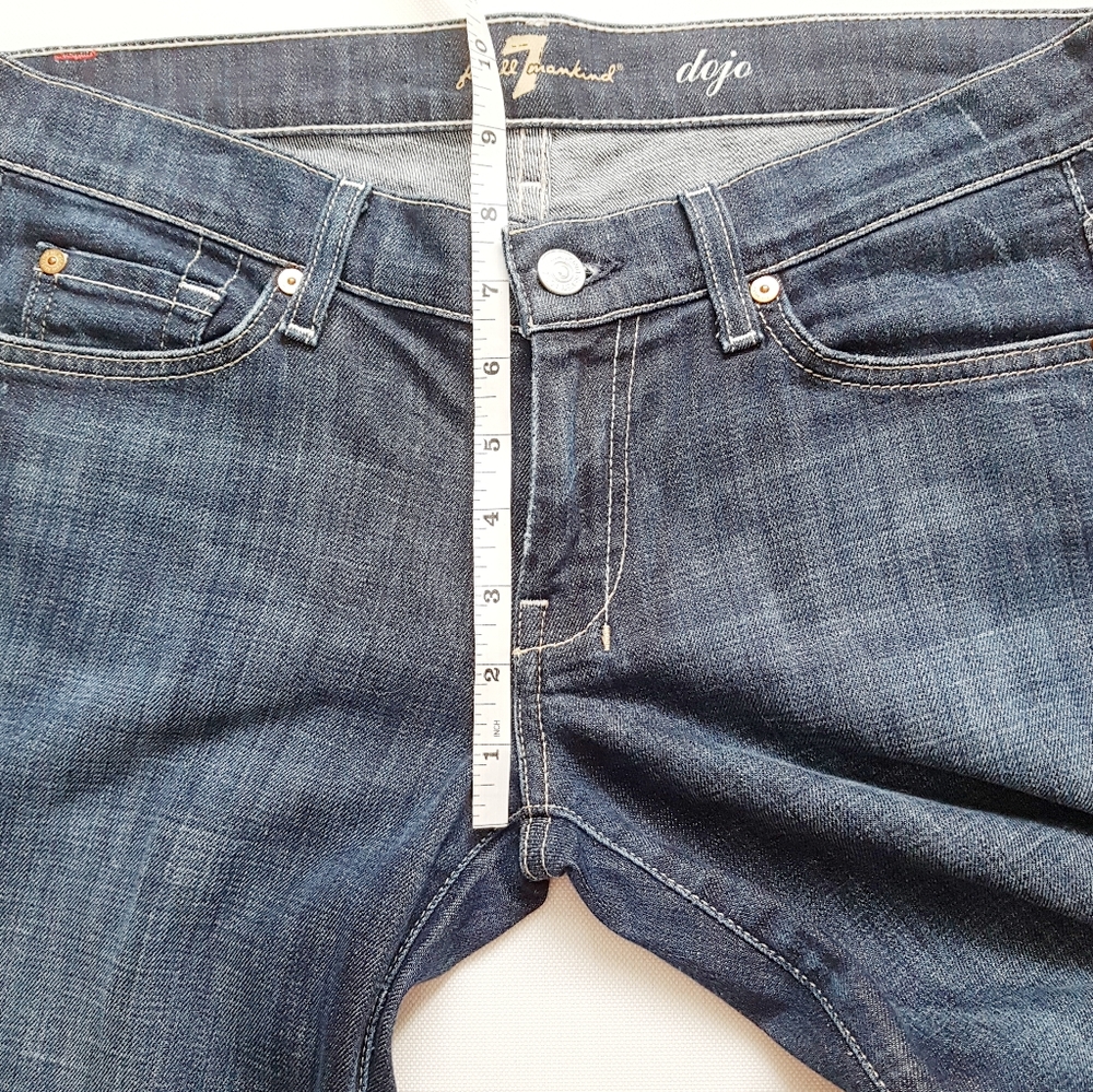 7FAM Dojo Denim Medium Dark Wash 29 - Picture 8 of 8